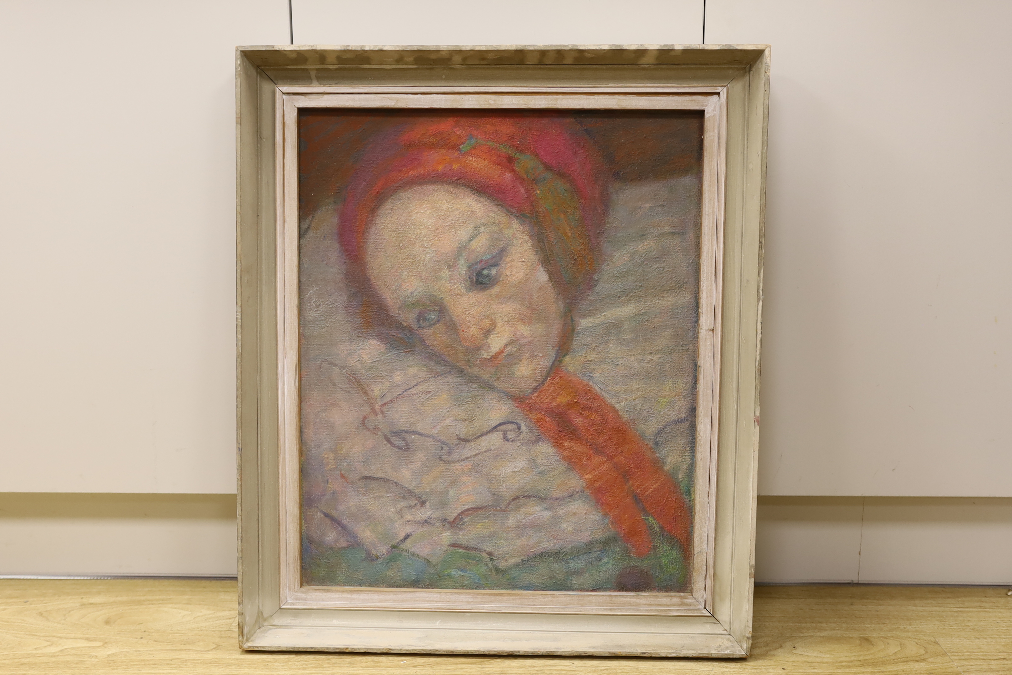 Albert Palmer (1911-1985), oil on canvas, Study of a figure, 60 x 50cm